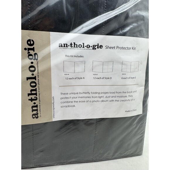 Anthologie Sheet Protector Kit Butterfly Folding Pages Scrapworks Styles A D E - Picture 2 of 5